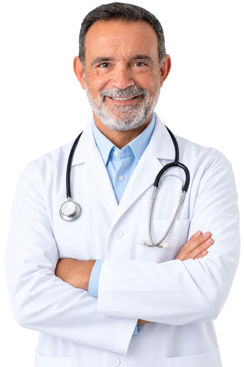 Doctor con estetoscopio recomienda Enerflex